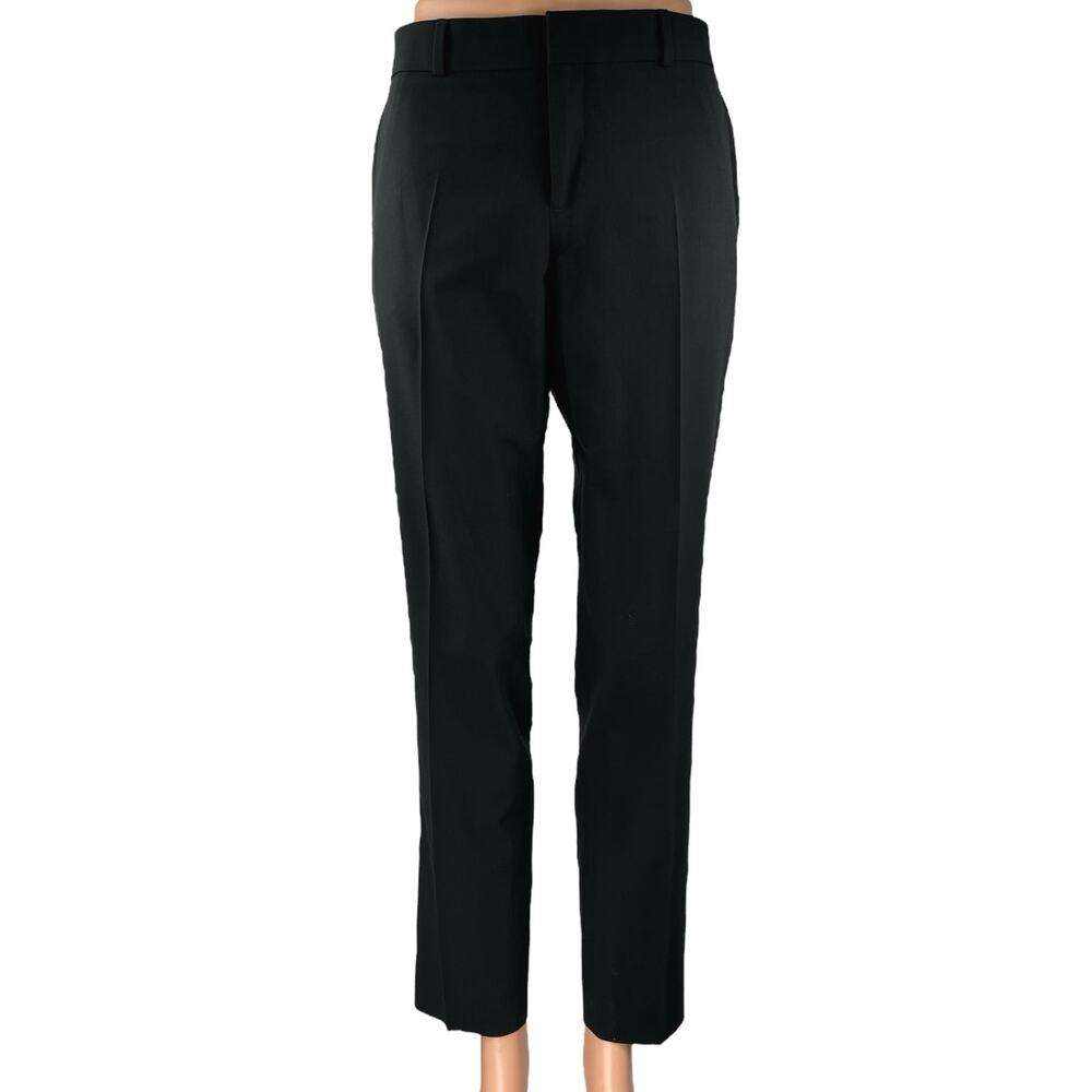 Banana Republic Ryan Women's Black Pleated Straight Trousers Dress Pants Size 4